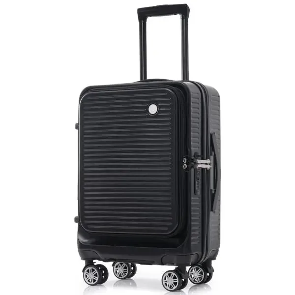 Carry-on Luggage 20 Inch Front Open Luggage Lightweight Suitcase with Carrying Case