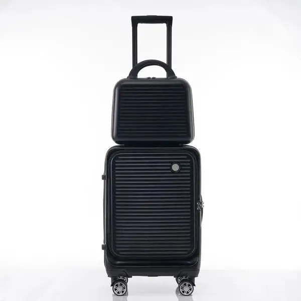 Carry-on Luggage 20 Inch Front Open Luggage Lightweight Suitcase with Carrying Case