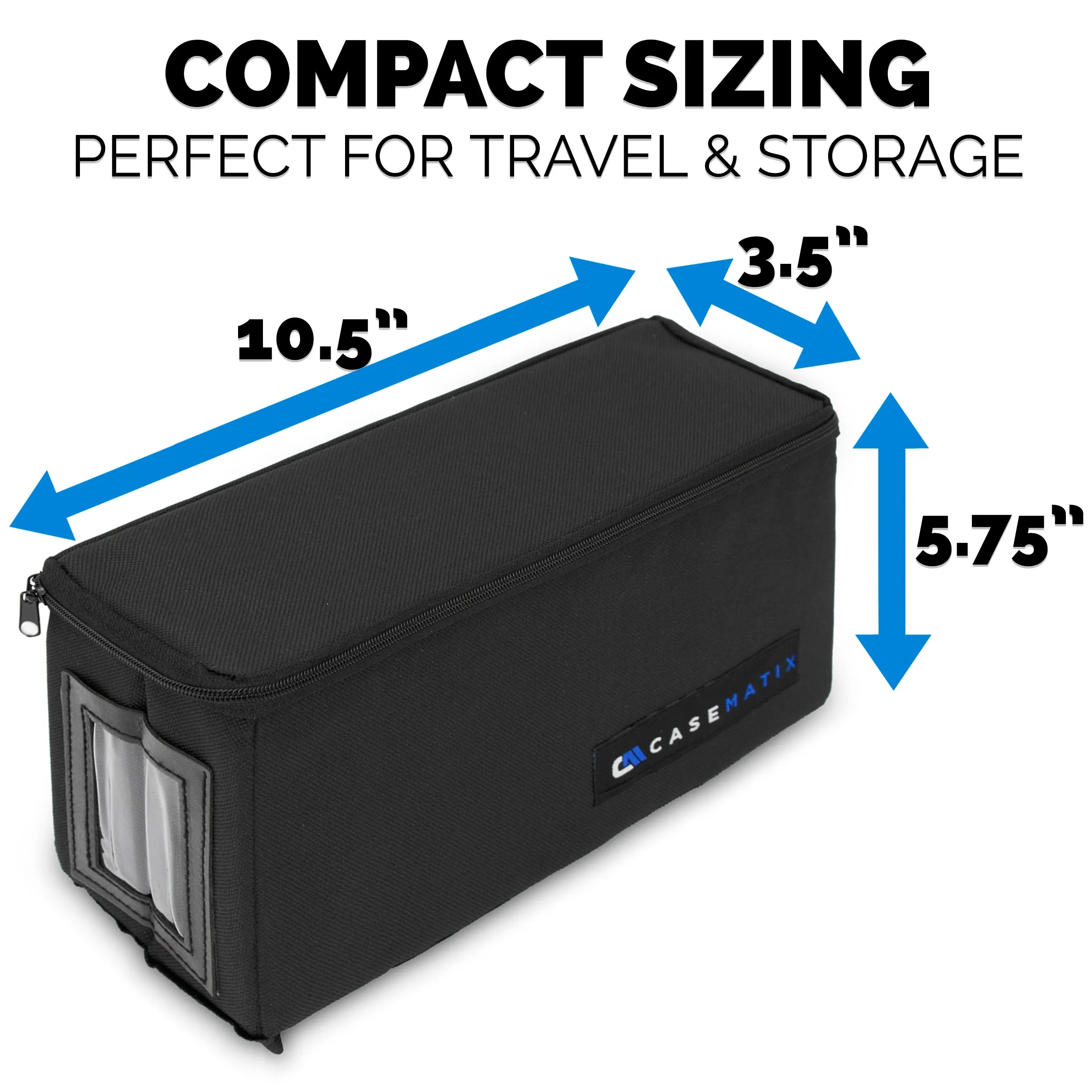 CASEMATIX Graded Card Case Light Duty Compatible with 30 BGS PSA Graded Sports Trading Cards, Collapsible Graded Slab Trading Card Box with 3 Dividers