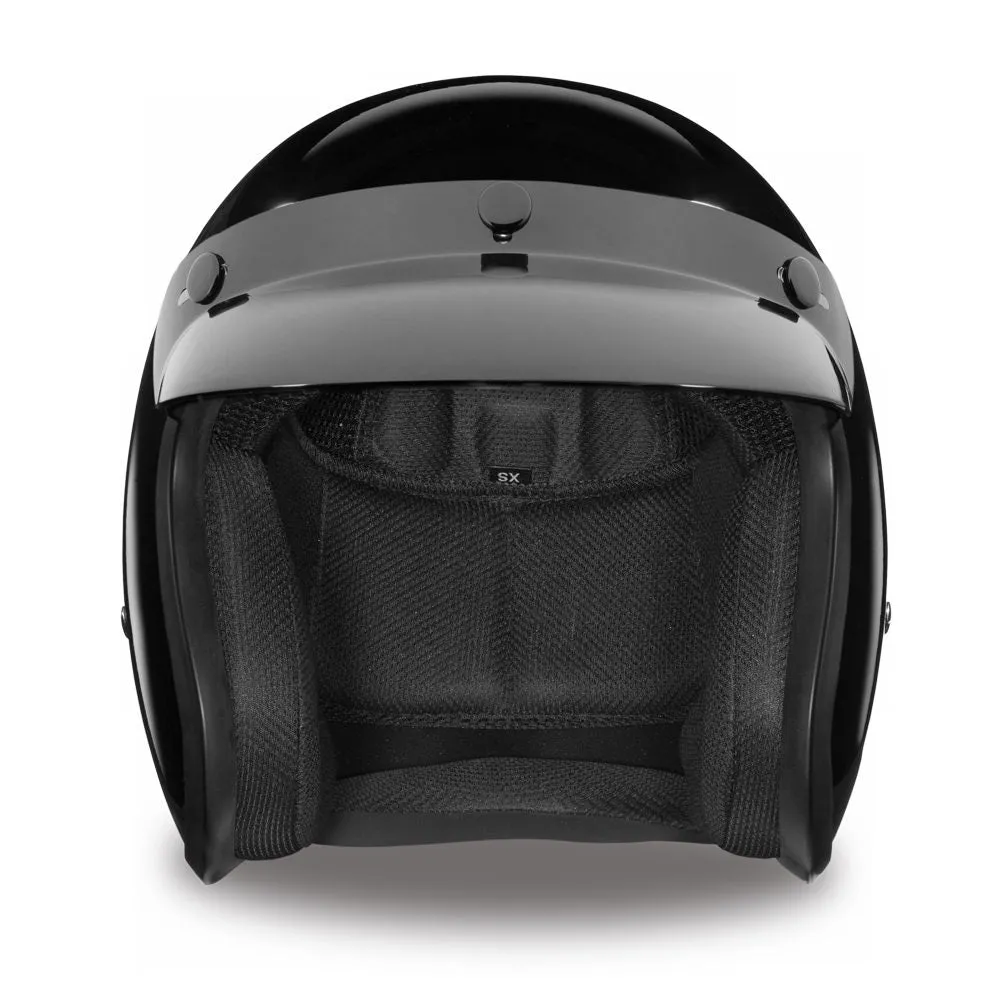 Close Out Clearance Daytona Helmets DC1-A ‘Cruiser’ HI-Gloss Black  ¾ Open Face Helmet