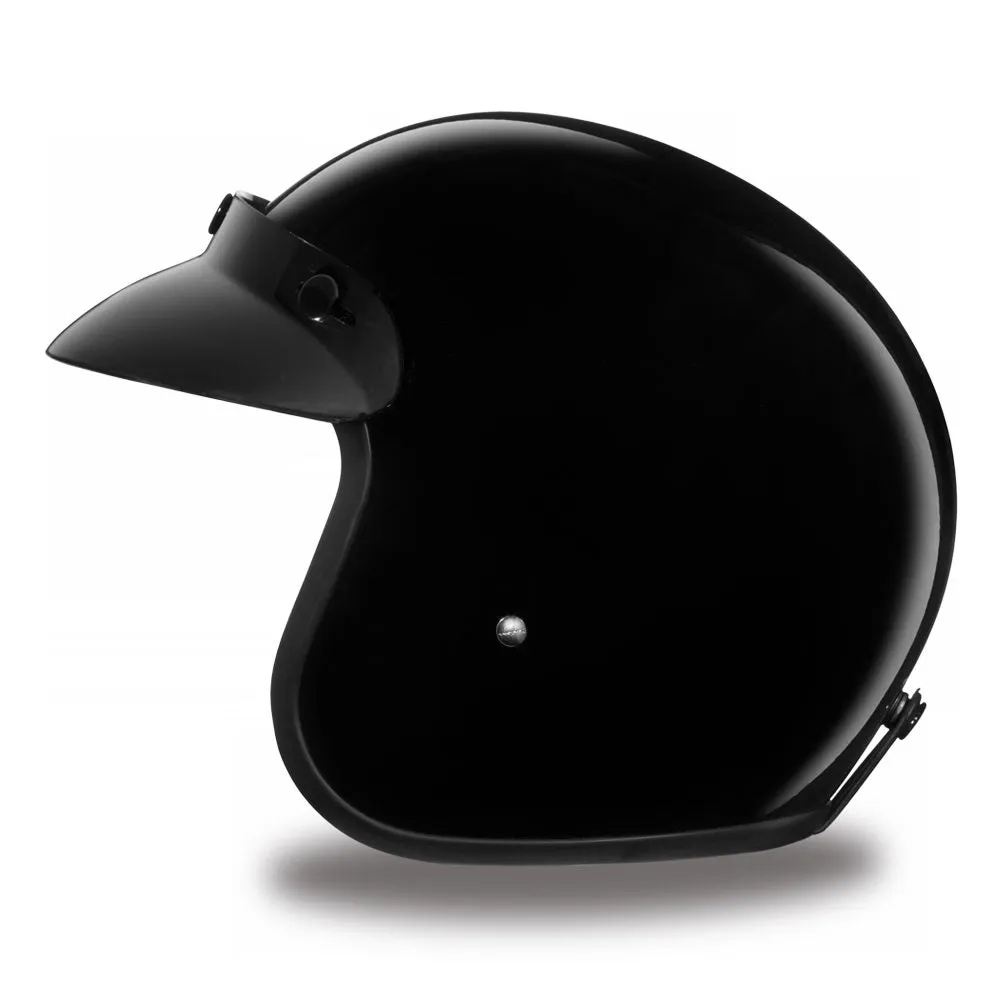 Close Out Clearance Daytona Helmets DC1-A ‘Cruiser’ HI-Gloss Black  ¾ Open Face Helmet