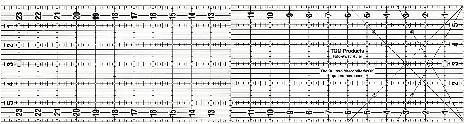 Cutting Ruler, TQM Fold Away Ruler - 6" X 24"