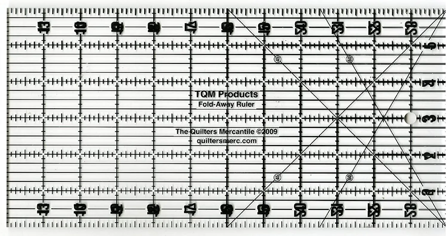 Cutting Ruler, TQM Fold Away Ruler - 6" X 24"