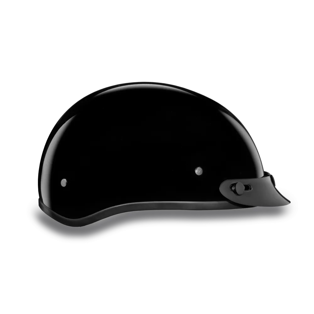 D1-A D.O.T. DAYTONA SKULL CAP- HI-GLOSS BLACK