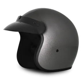 Daytona D.O.T Cruiser Motorcycle Helmet 3/4 Shell Gun Metal Gray Metallic