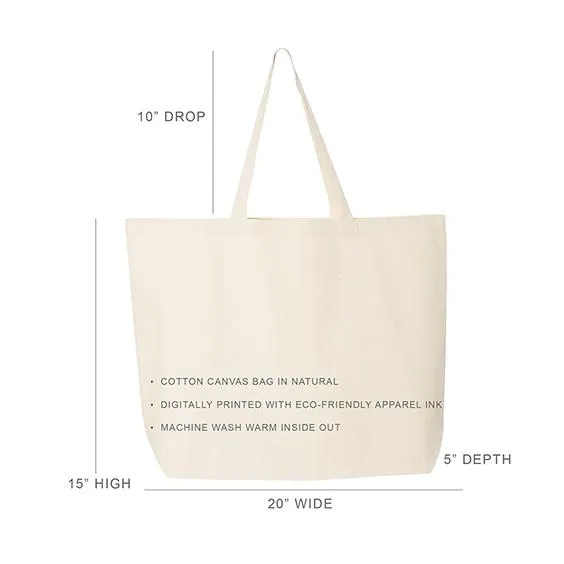 Design Your Own Custom Printed Large Canvas Tote Bag