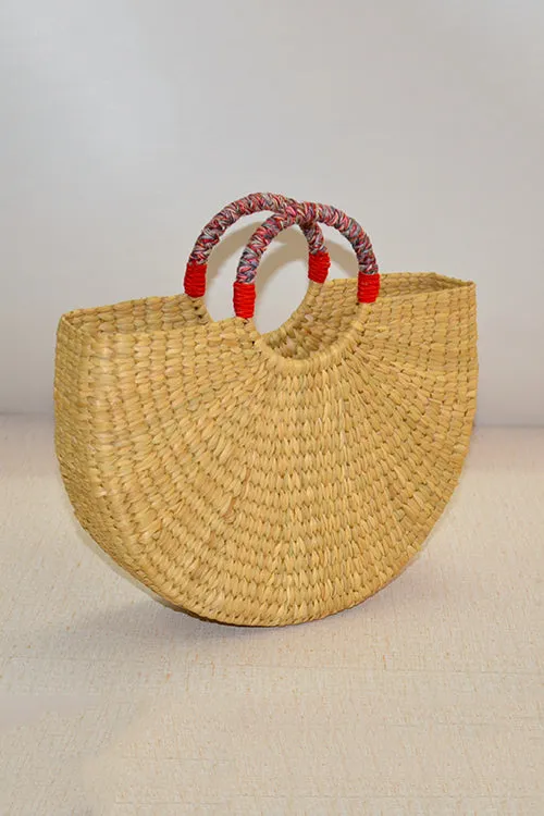 Dharini Kauna Half Moon Basket Bag