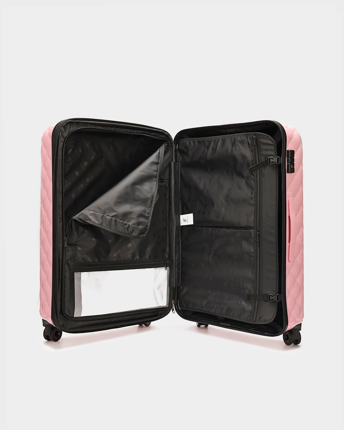 Diamond 3 Piece Luggage Set in Pink