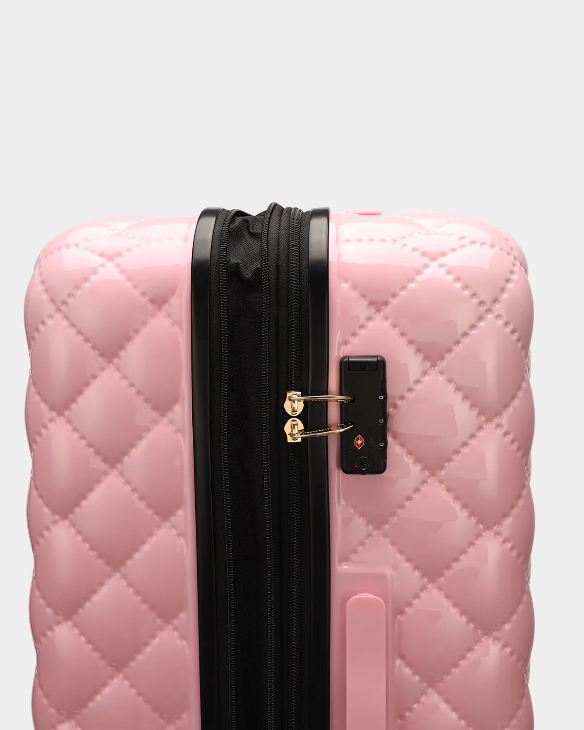 Diamond 3 Piece Luggage Set in Pink