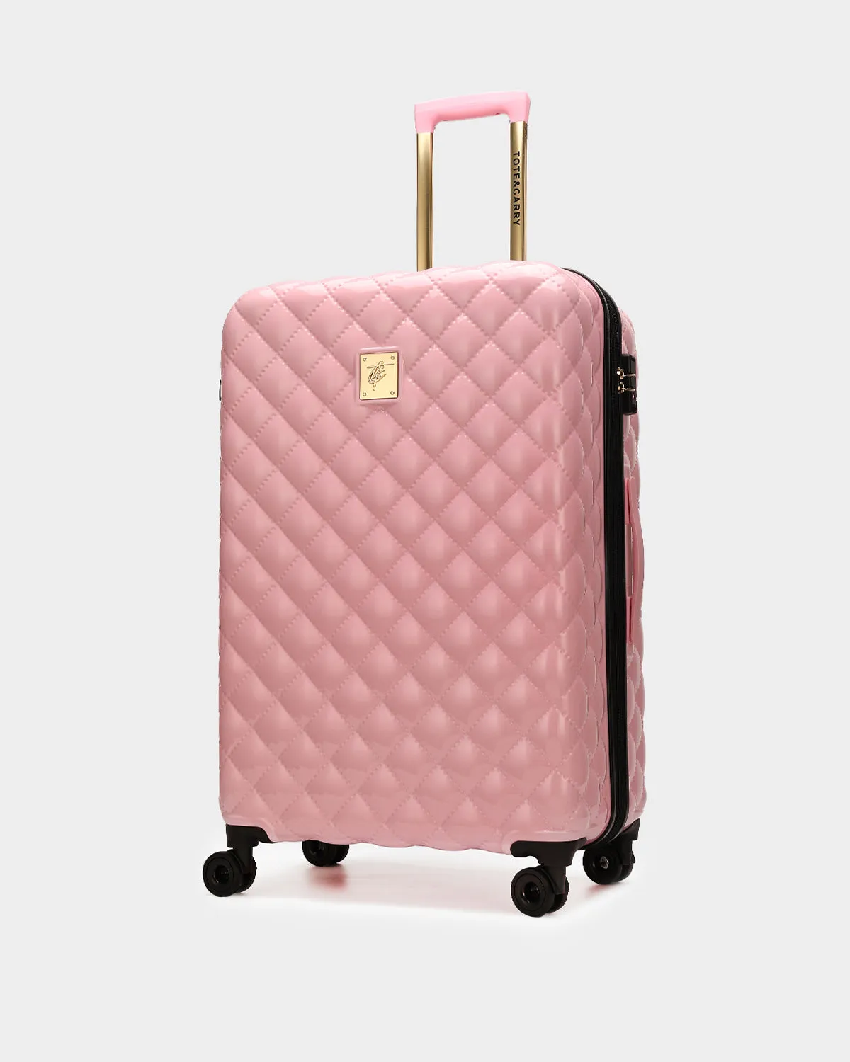 Diamond 3 Piece Luggage Set in Pink