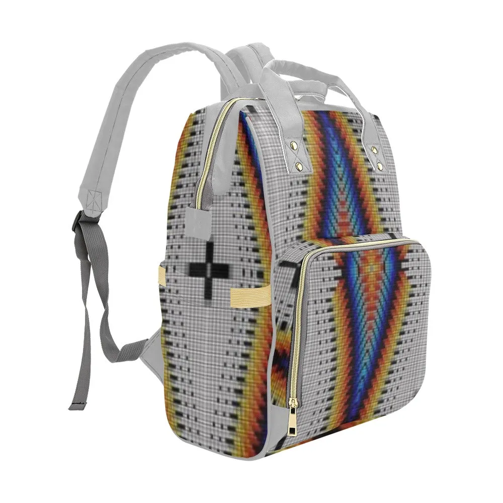 Diamond in the Bluff White Multi-Function Diaper Backpack/Diaper Bag