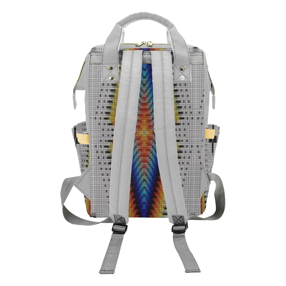 Diamond in the Bluff White Multi-Function Diaper Backpack/Diaper Bag