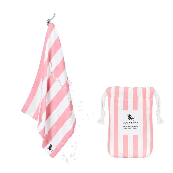 Dock & Bay - Cooling Gym Towel - Malibu Pink Striped