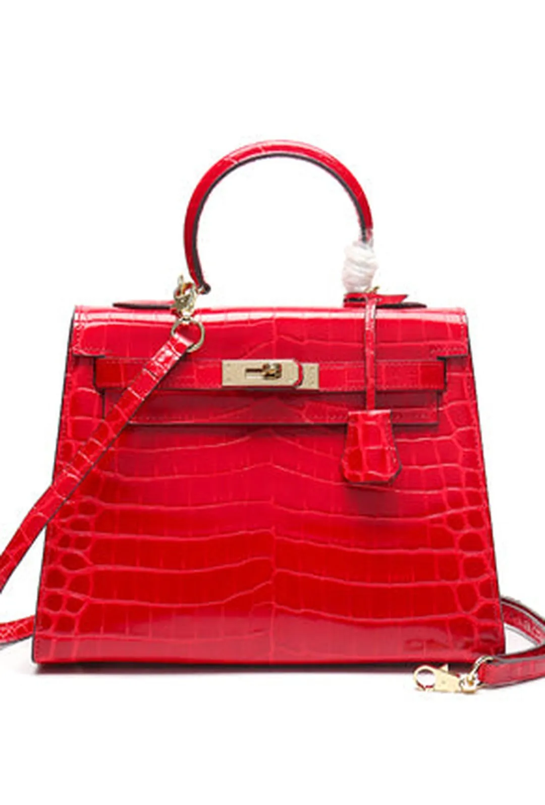 DONNA - CROC KELLY BAG