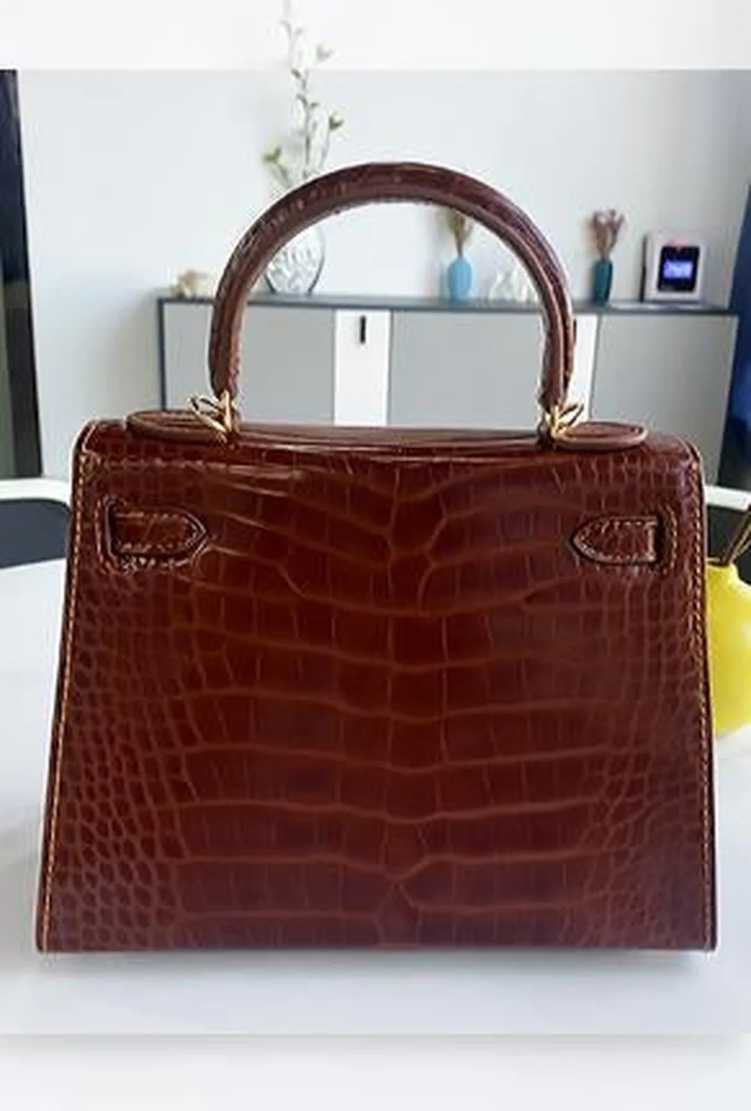 DONNA - CROC KELLY BAG