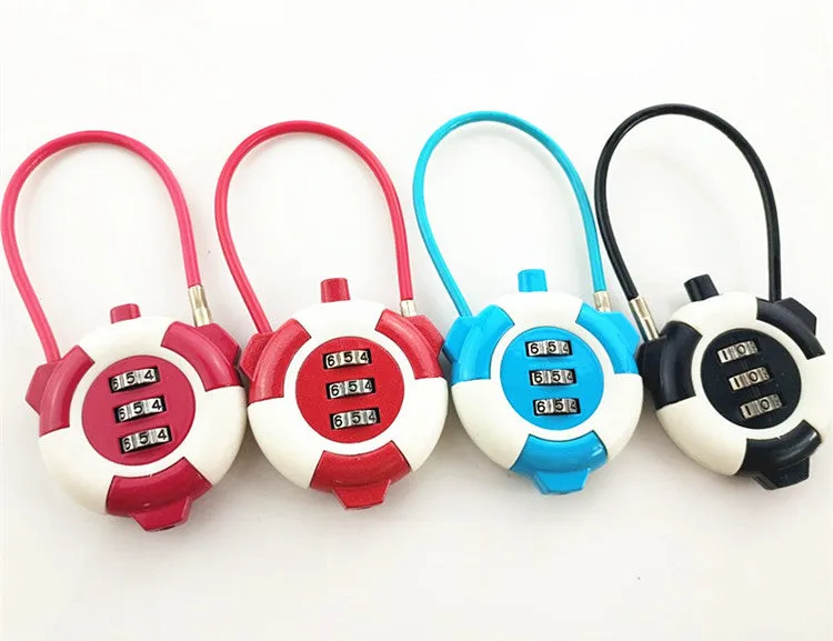 Double Color Wire Rope Computer Password Lock Wardrobe Laptop Luggage Suitcase Password Lock