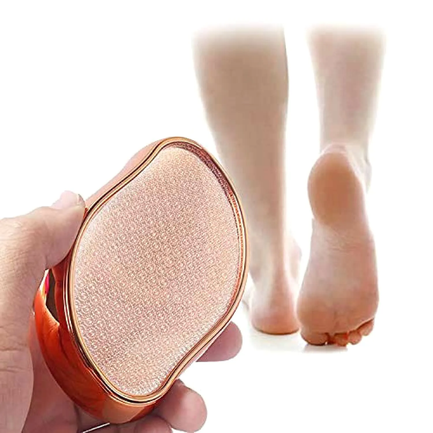 Dr Foot Glass File Callus Remover | For Feet, Dead Skin, Callus Remover | NANO GLASS CRYSTAL Removes Hard Skin, Leaves Feet Smooth | Foot Scraper Rasp LATEST INNOVATION - ROSE GOLD (Pack of 3)