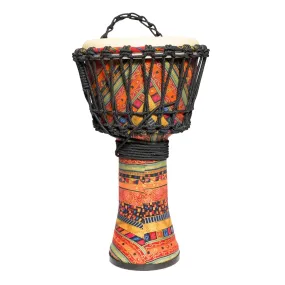 Drumfire 8" Synthetic Head Rope Djembe (Multicolour)