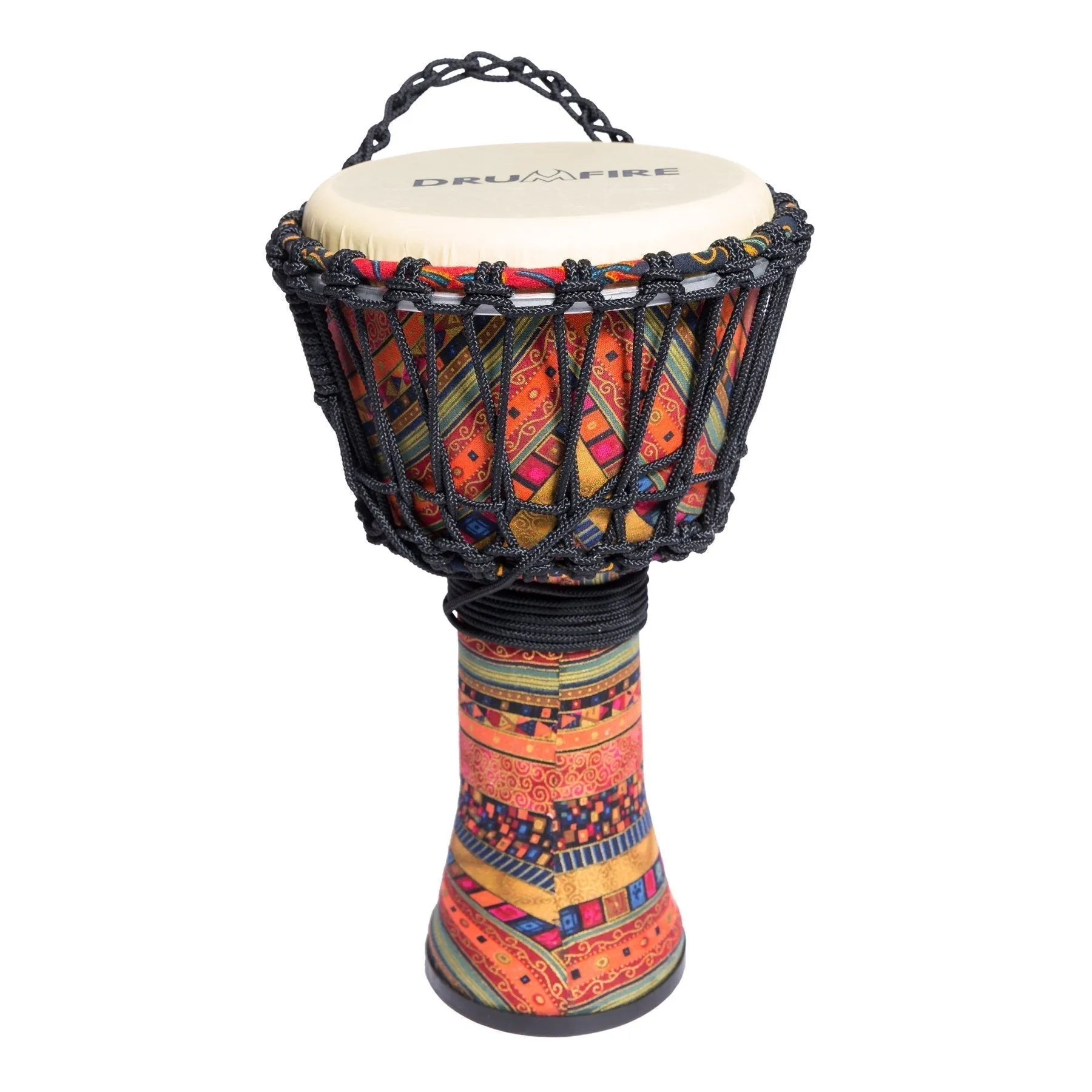 Drumfire 8" Synthetic Head Rope Djembe (Multicolour)