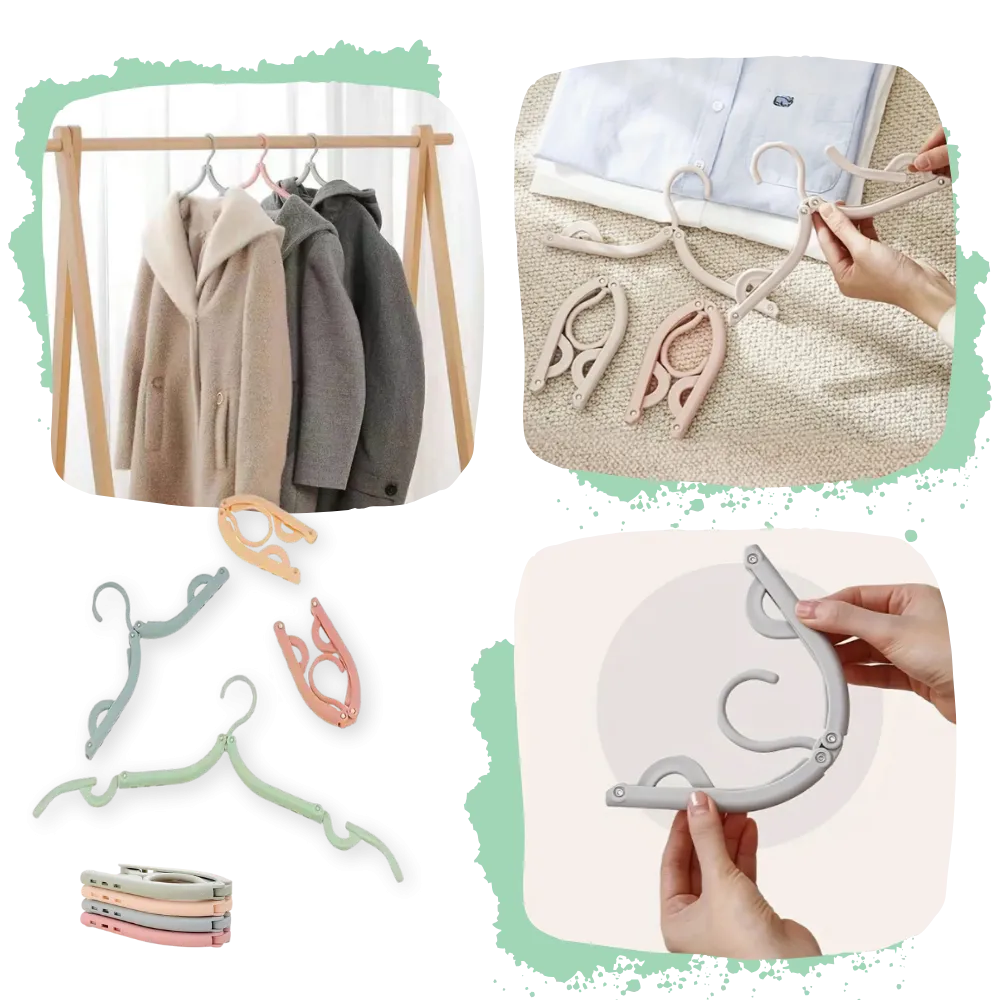 Dual-Size Foldable Clothes Hangers