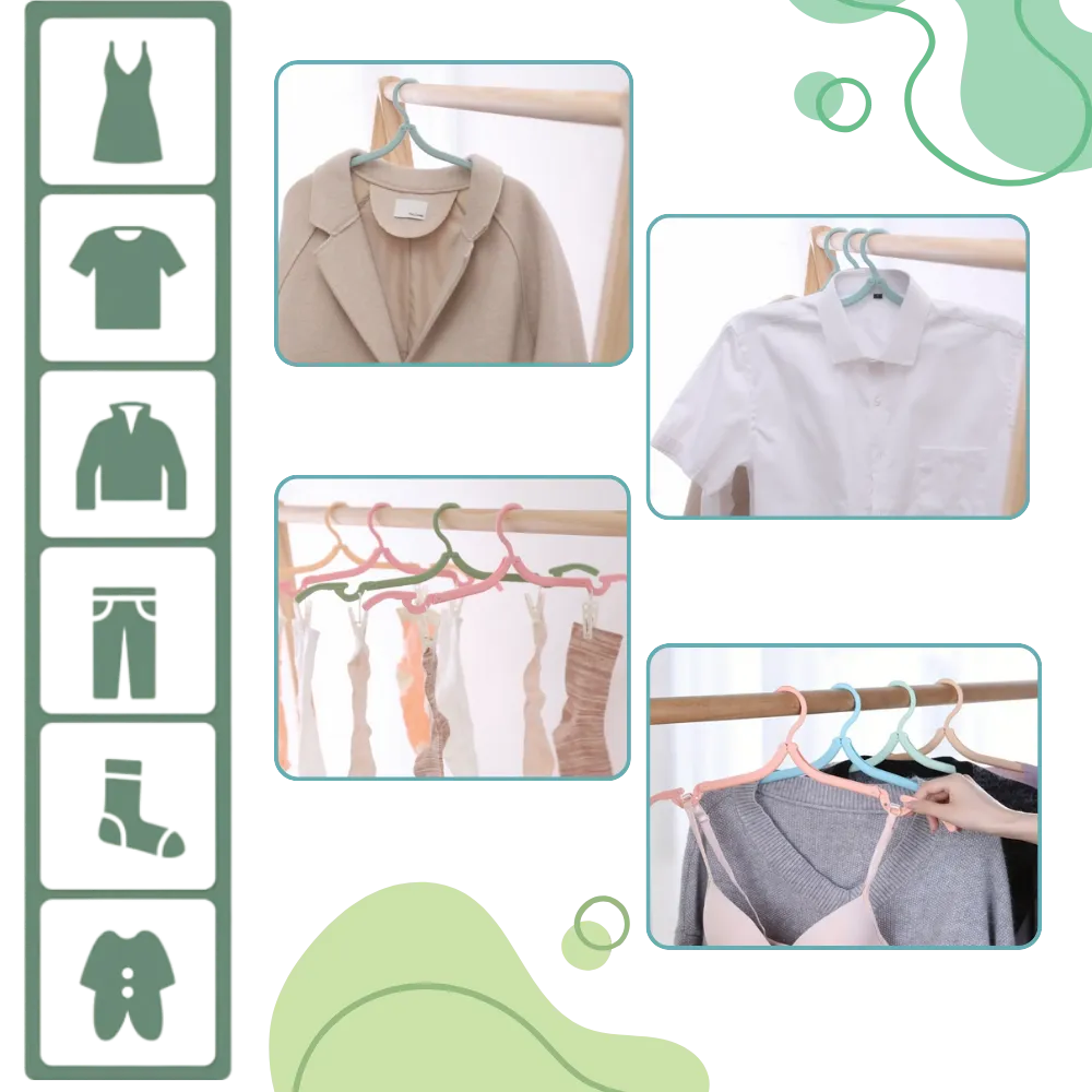 Dual-Size Foldable Clothes Hangers