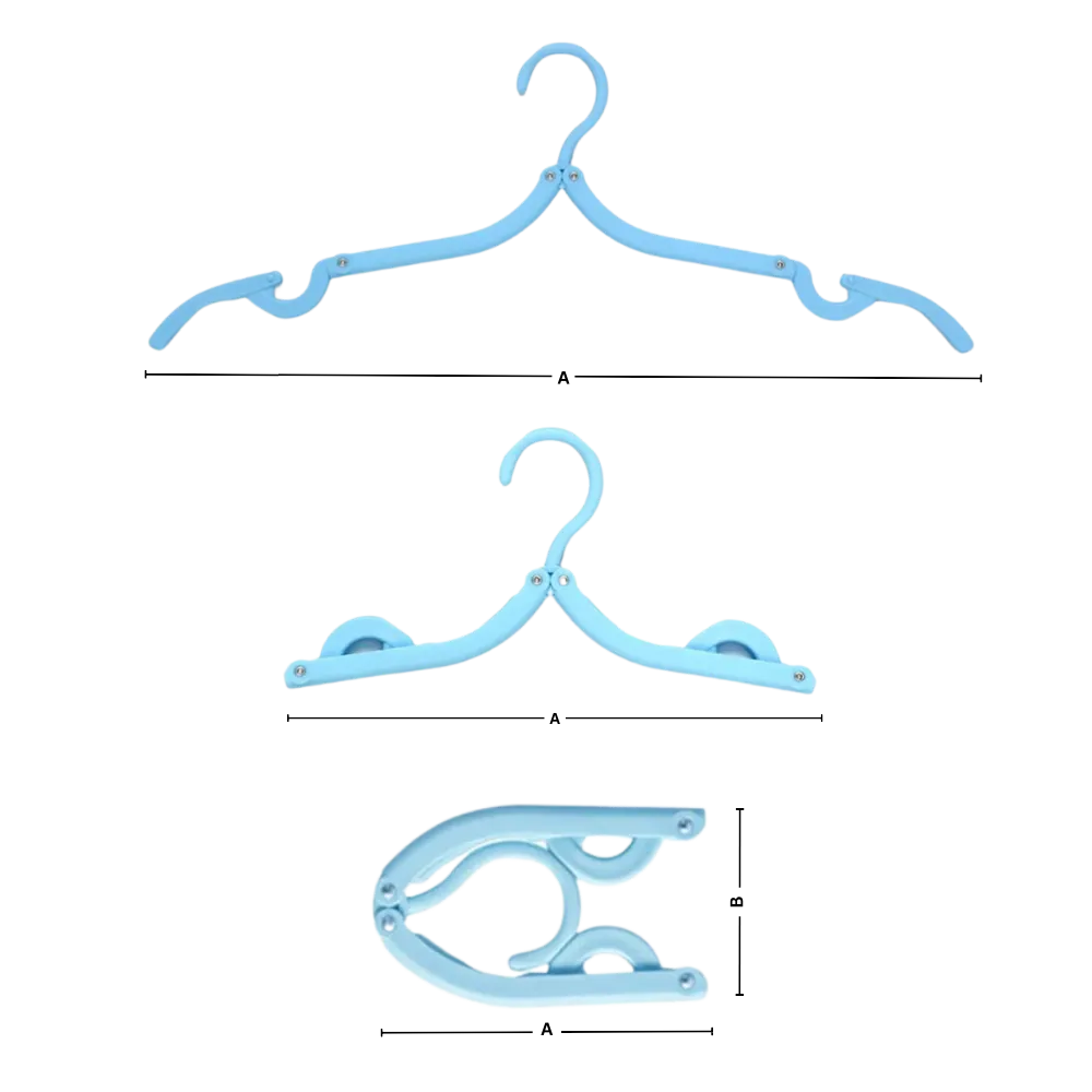 Dual-Size Foldable Clothes Hangers