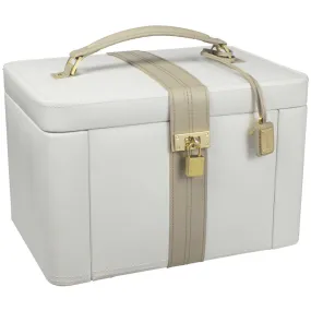 DULWICH EXTRA LARGE LIGHT CREAM AND MINK JEWELLERY BOX 71021