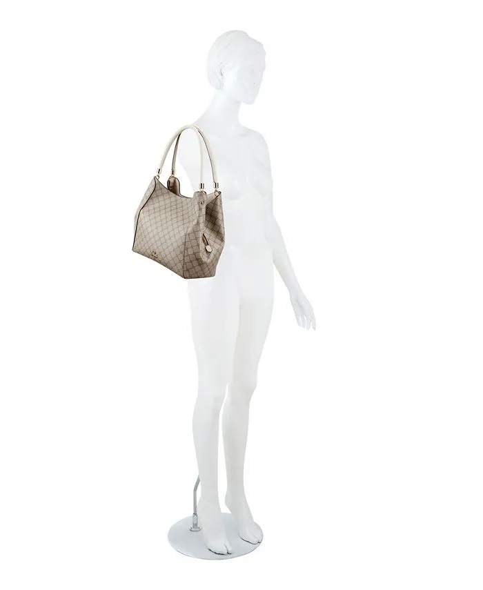 Etta Carryall Nine West Women's Bag, Beige Logo, Milk