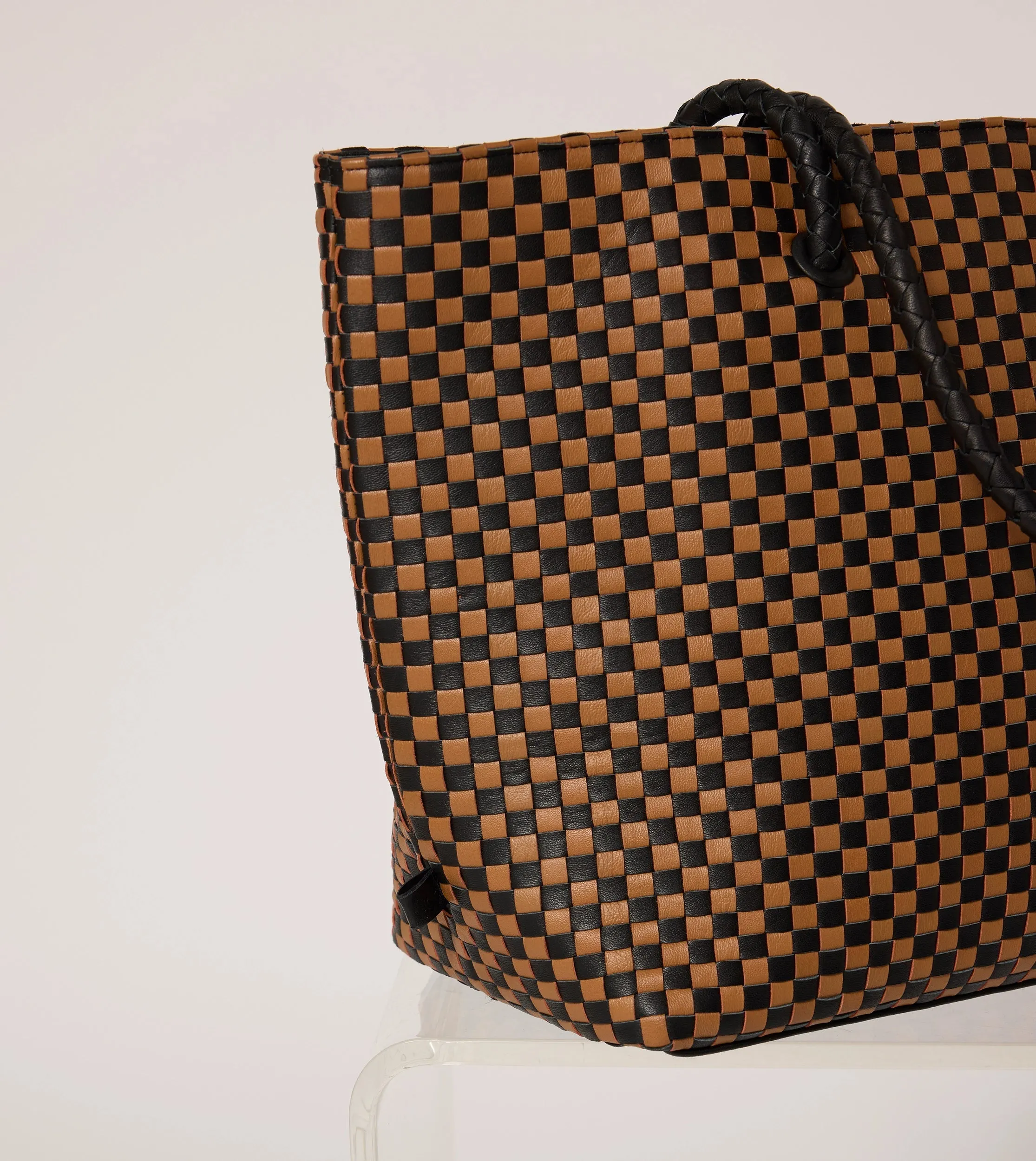 Eugenie Woven Tote Bag | Brown Multi