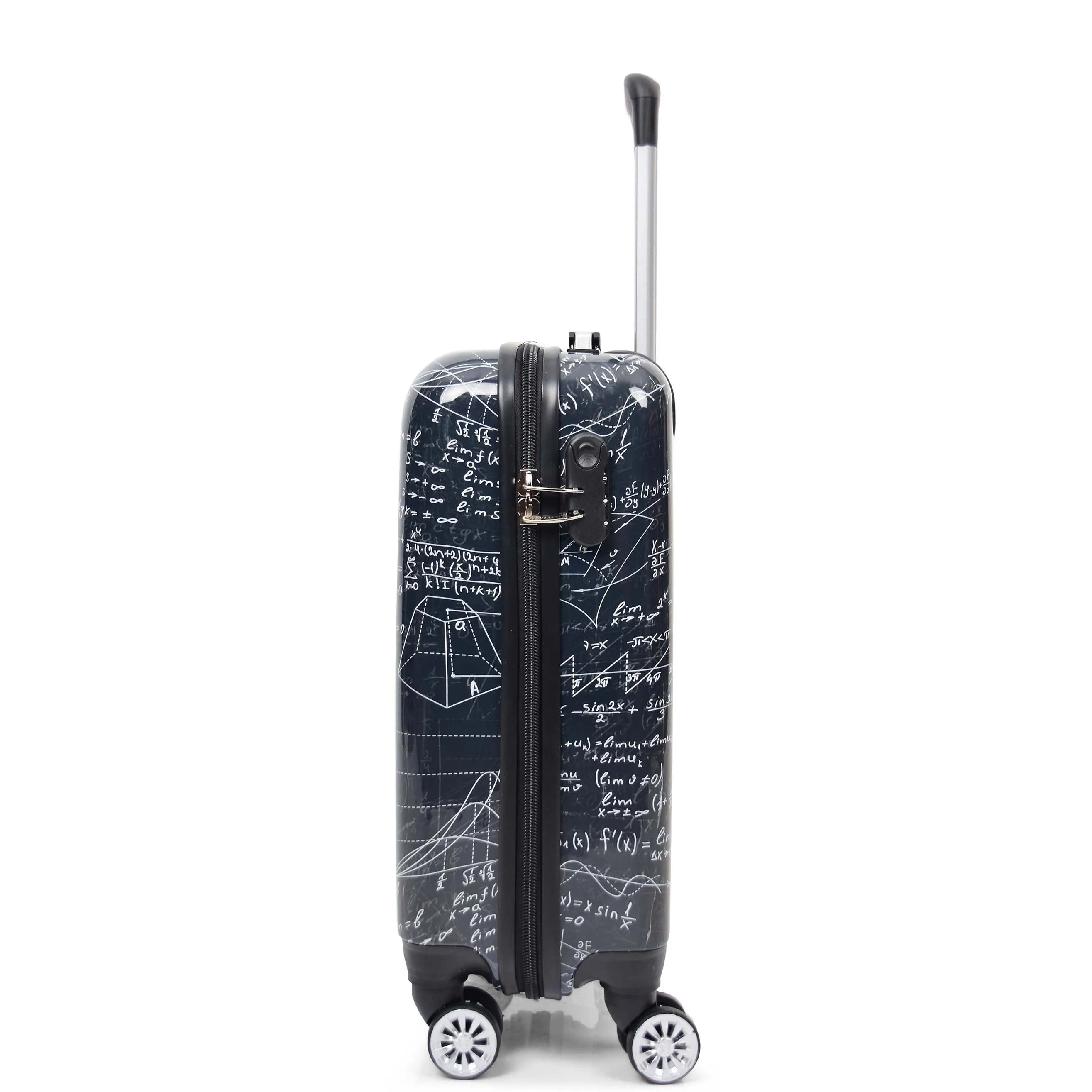 Expandable Four Wheel Print Suitcase Hard Shell Luggage ALGEBRA