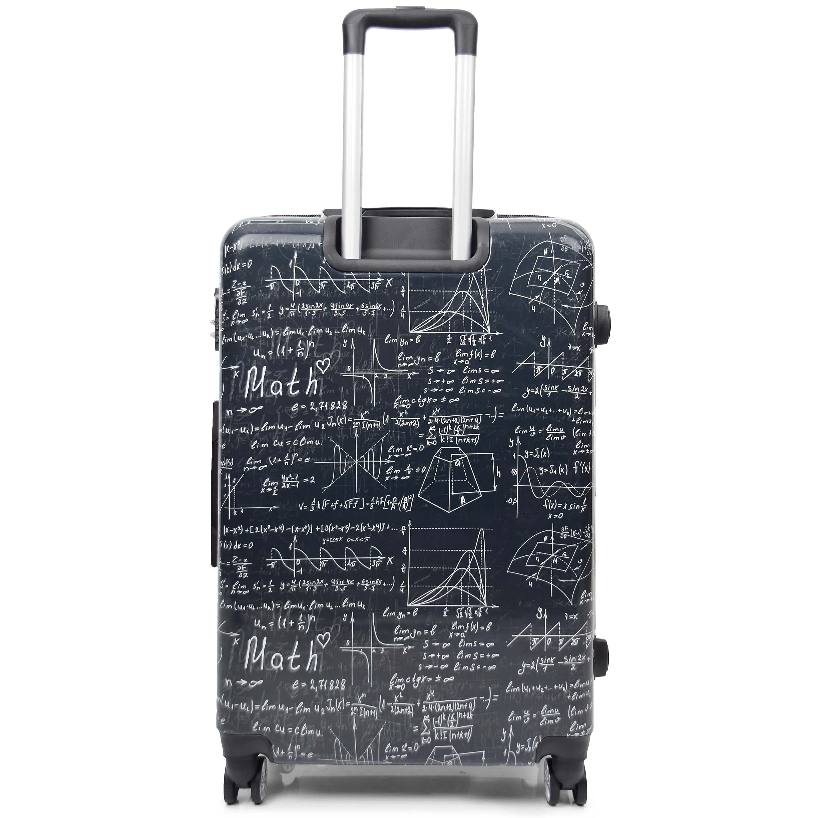 Expandable Four Wheel Print Suitcase Hard Shell Luggage ALGEBRA