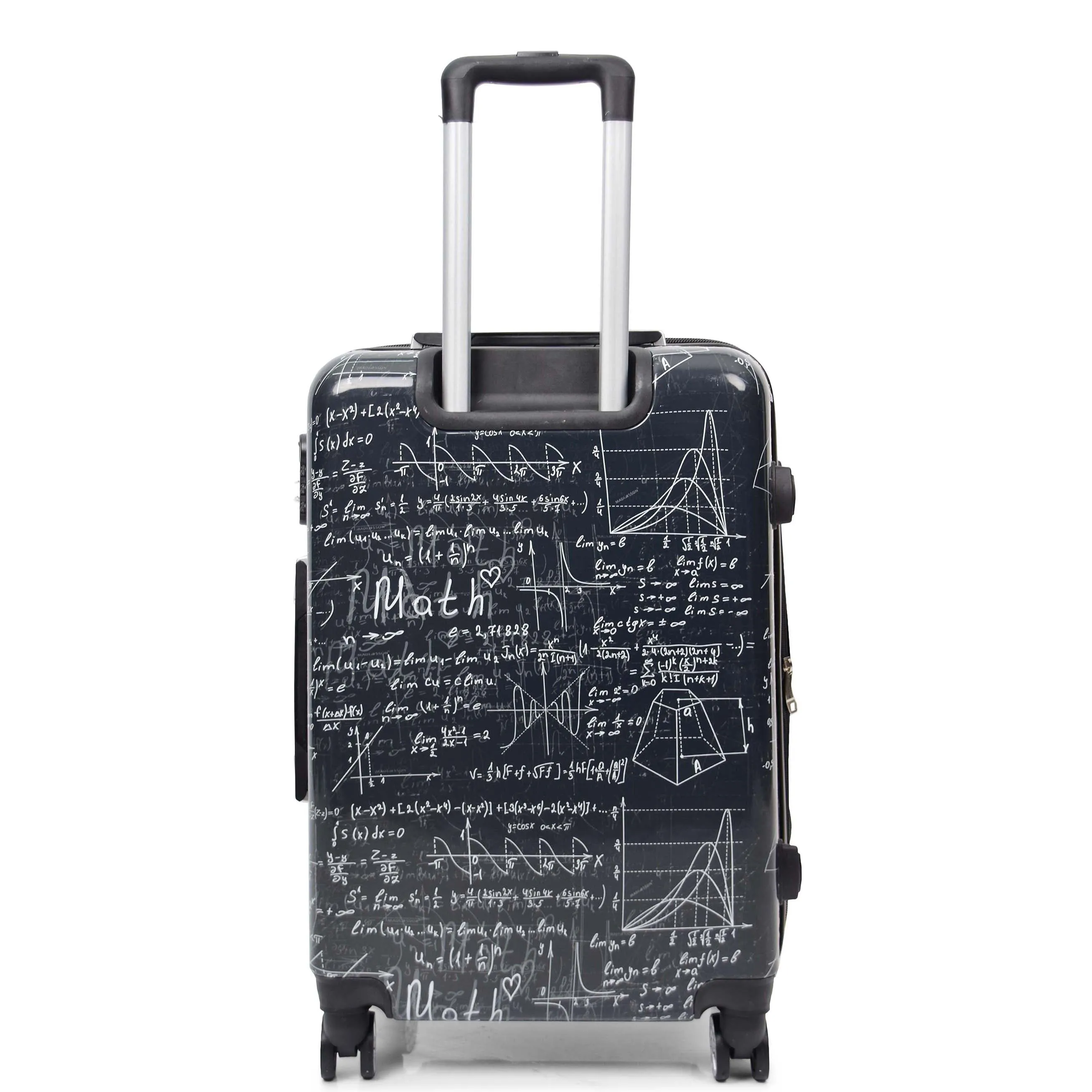 Expandable Four Wheel Print Suitcase Hard Shell Luggage ALGEBRA