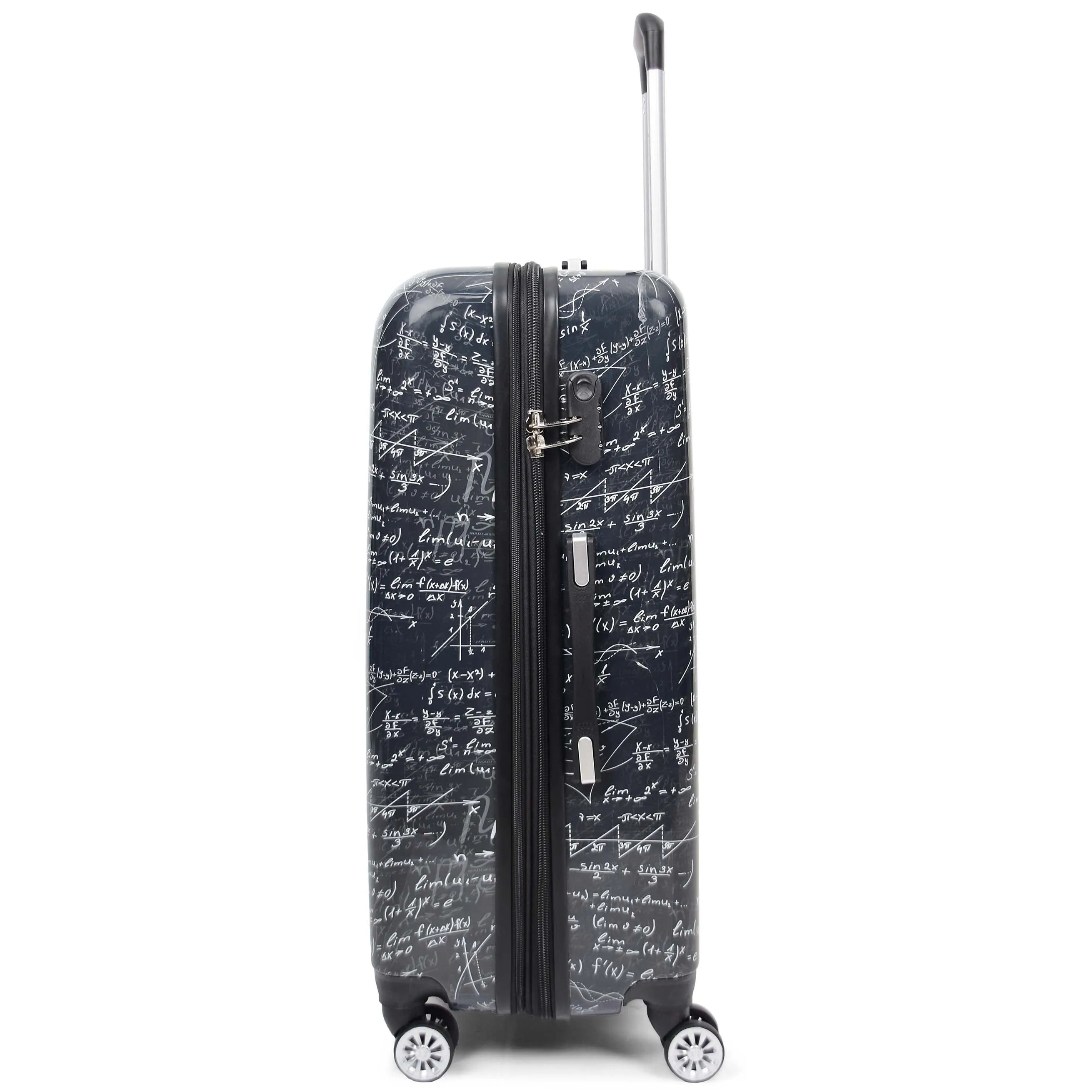 Expandable Four Wheel Print Suitcase Hard Shell Luggage ALGEBRA