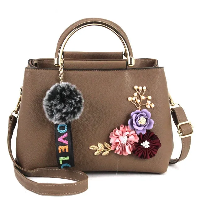 Flower Rivet Shoulder Bag