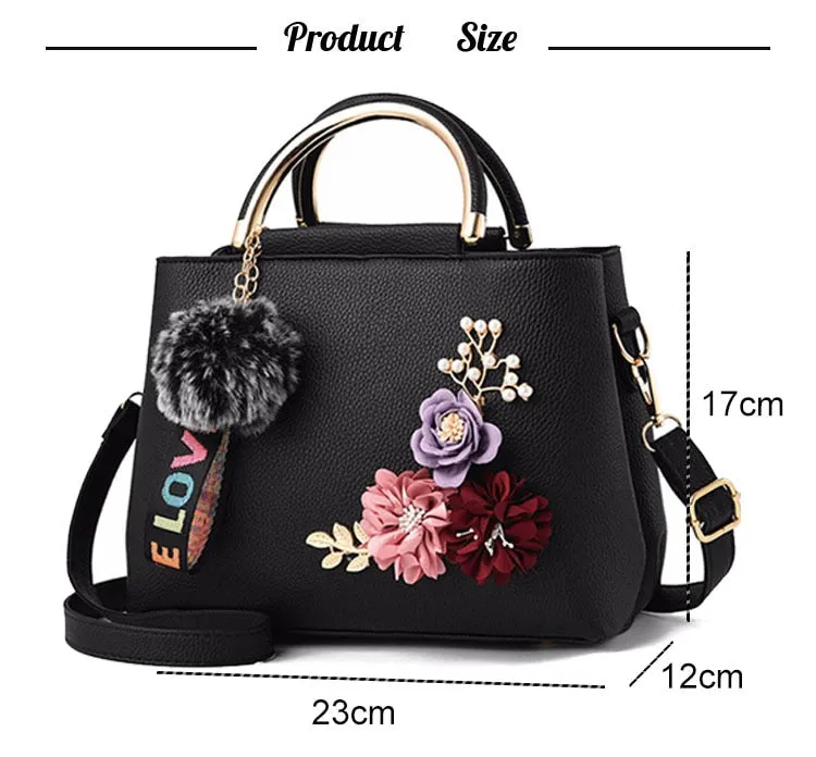 Flower Rivet Shoulder Bag