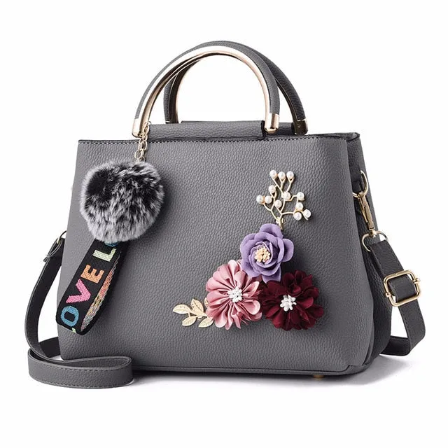 Flower Rivet Shoulder Bag