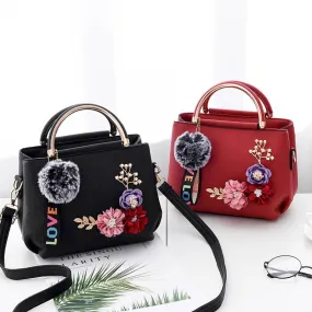 Flower Rivet Shoulder Bag