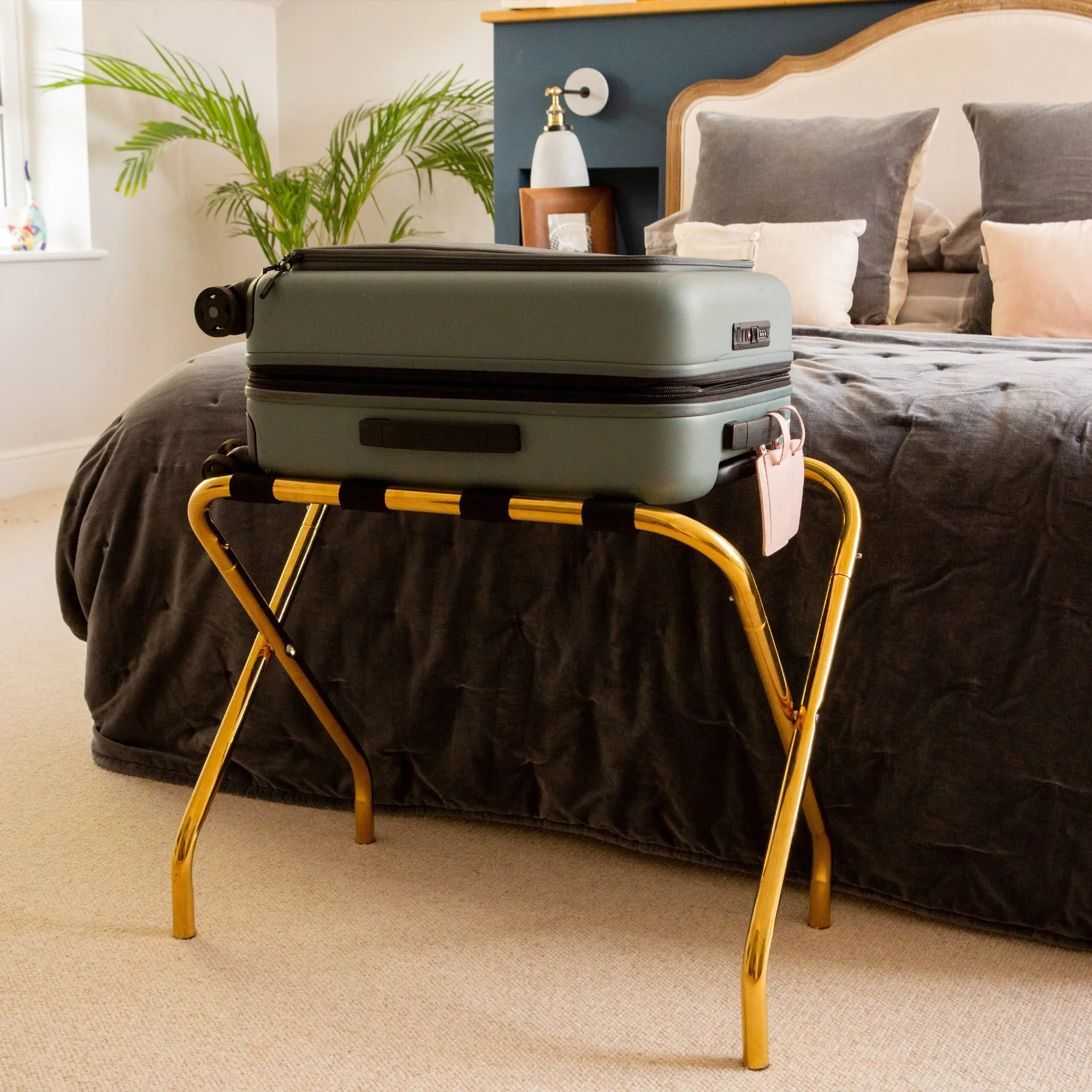 Folding Metal Luggage Rack - By Harbour Housewares