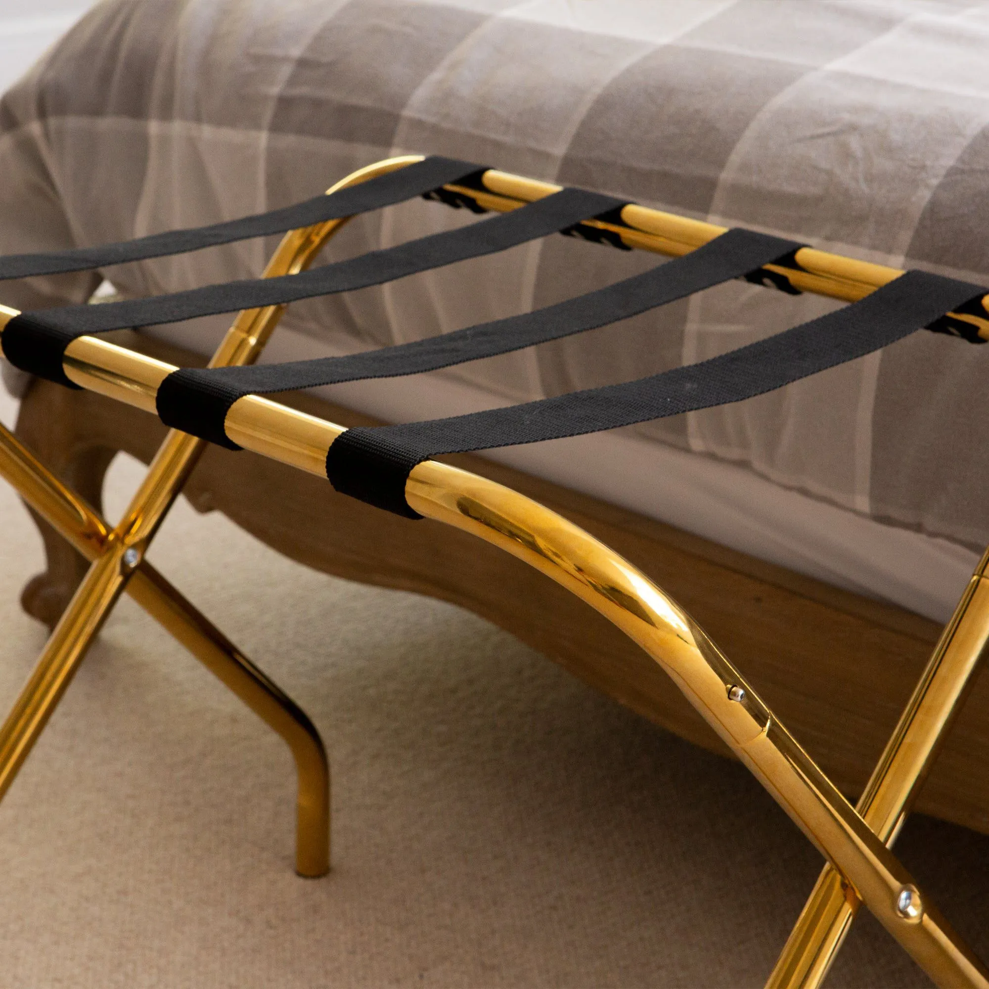 Folding Metal Luggage Rack - By Harbour Housewares