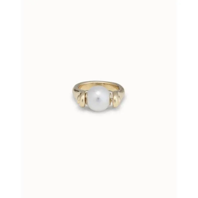 Full Pearlmoon White Pearl Shell Ring