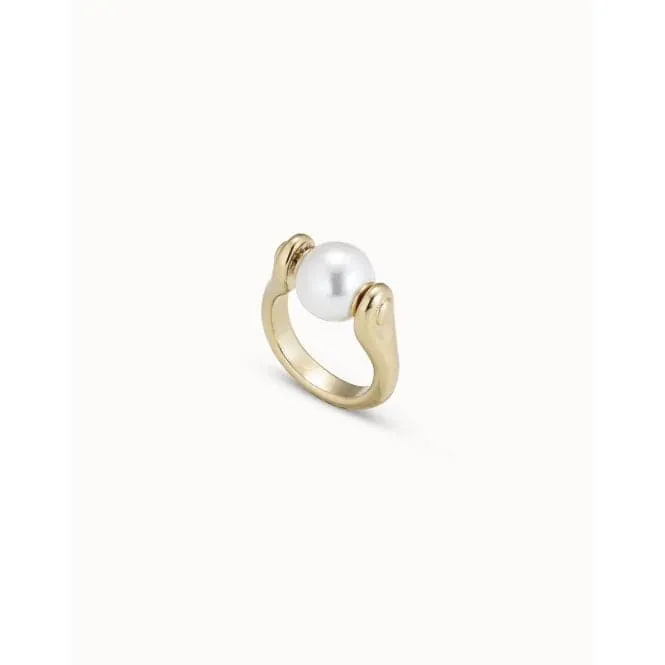 Full Pearlmoon White Pearl Shell Ring