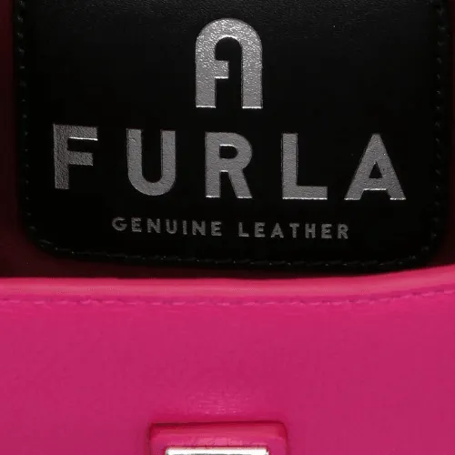 Furla Villa Mini Leather Crossbody Bag - Peonia Fuxia