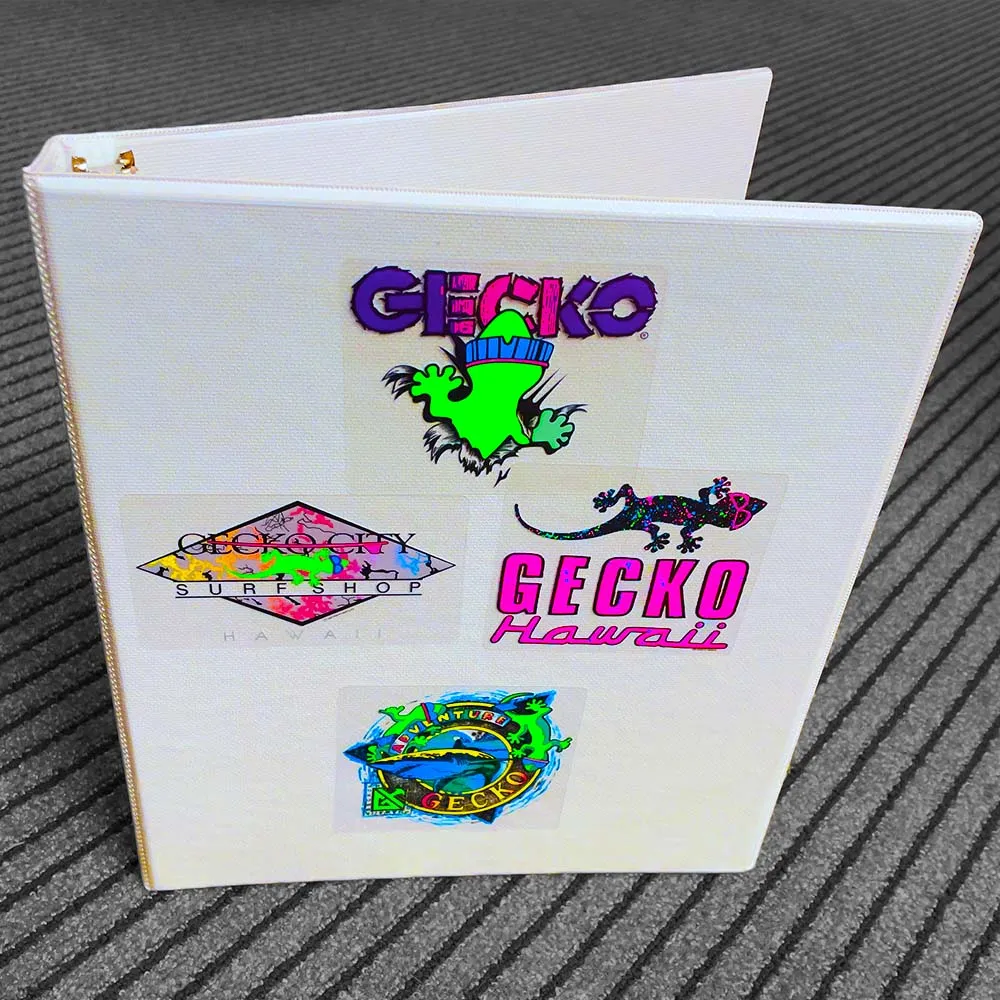 Gecko Breakthrough 1B (Tail): 1980s Fluorescent Collector's Sticker