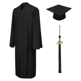 GENERAL BIBLE - Matte Black Cap & Gown Package & Gold Stole - CBI & SEMINARY