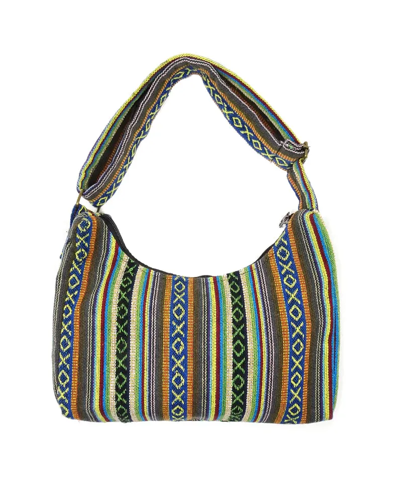 Gheri Cotton Shoulder Purse, Nepal