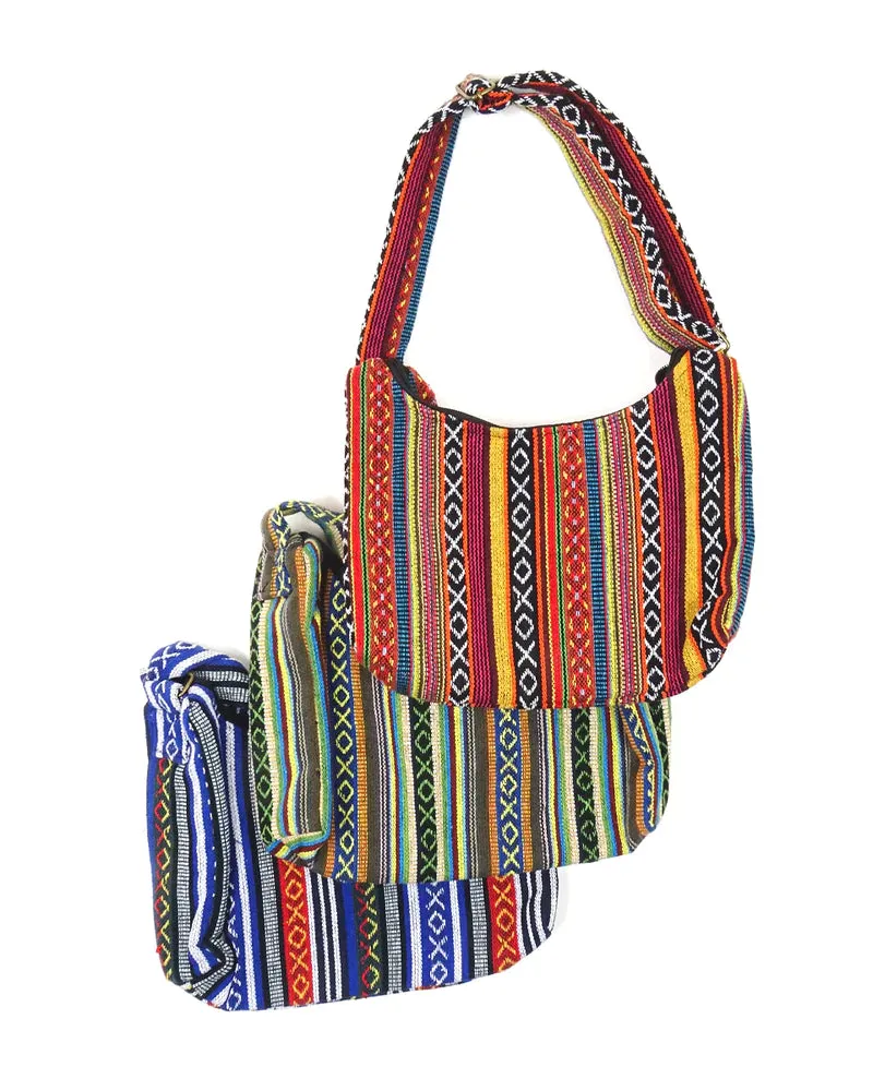 Gheri Cotton Shoulder Purse, Nepal