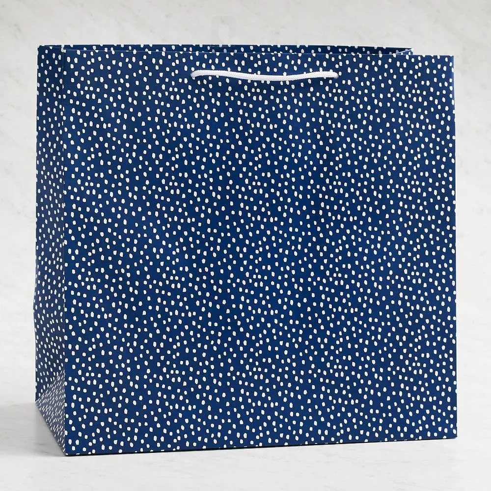 Gift Bag Large - Navy Flurry