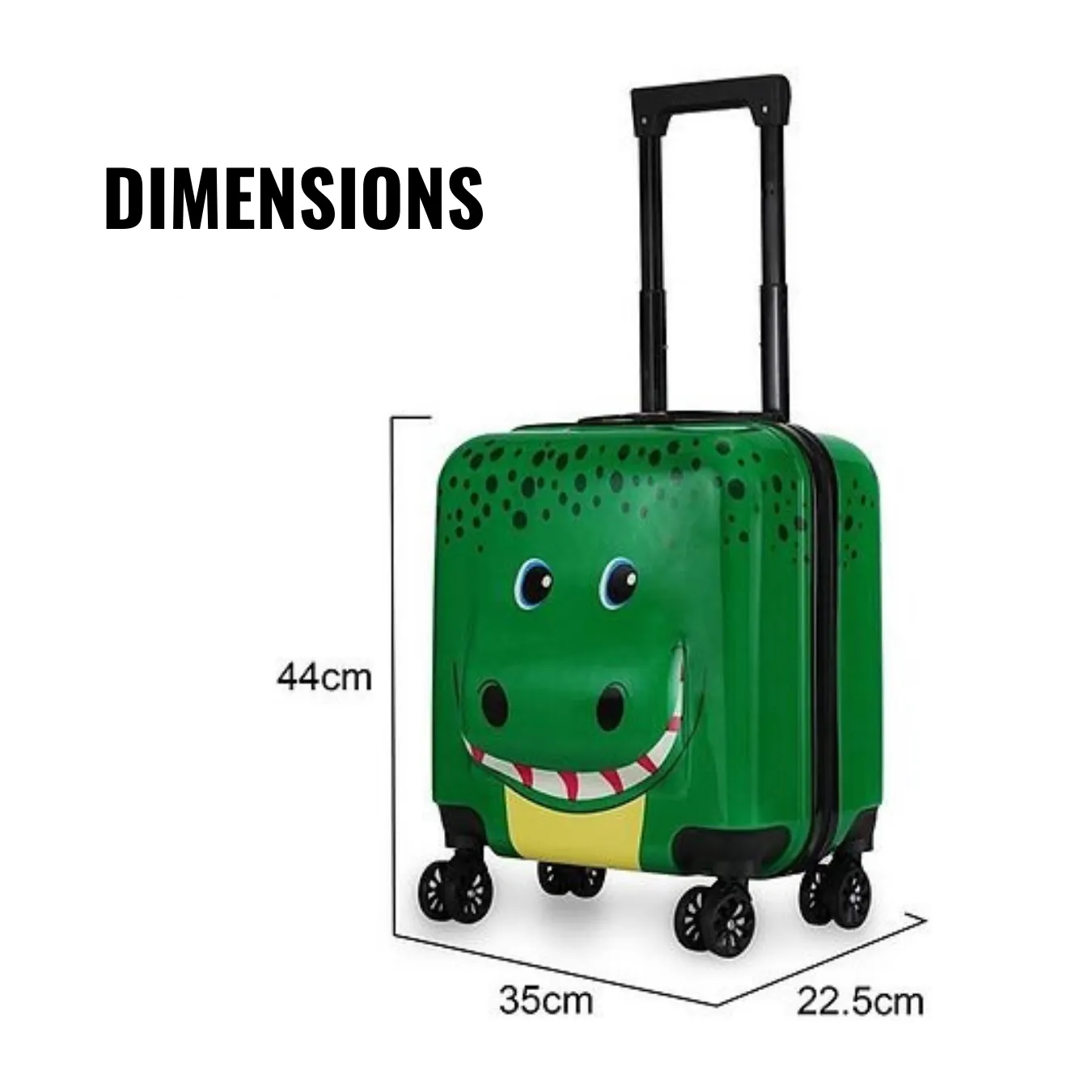 Green Croco Cabin Trolley Bag/Suitcase