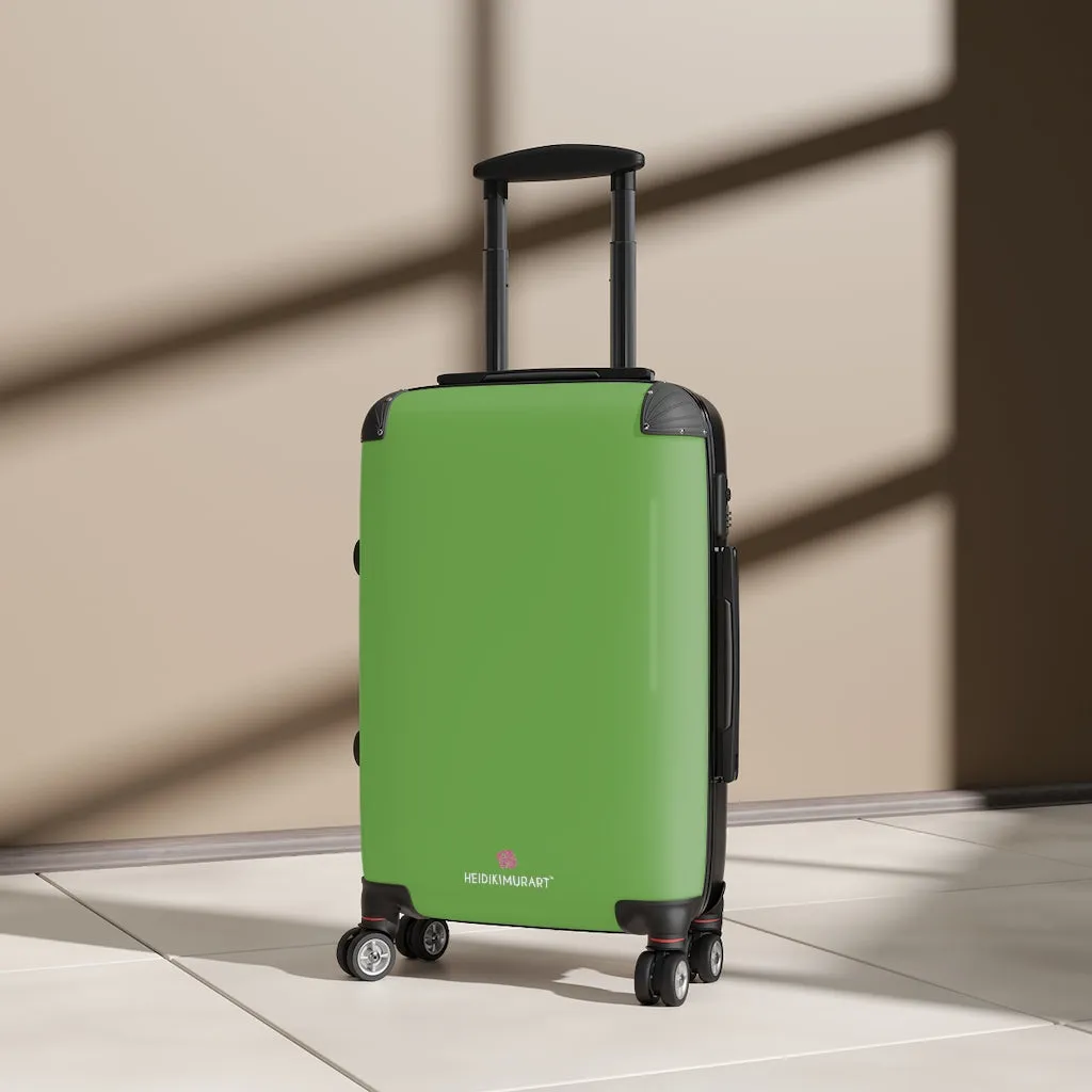 Green Solid Color Suitcases, Modern Simple Minimalist Designer Suitcase Luggage (Small, Medium, Large)