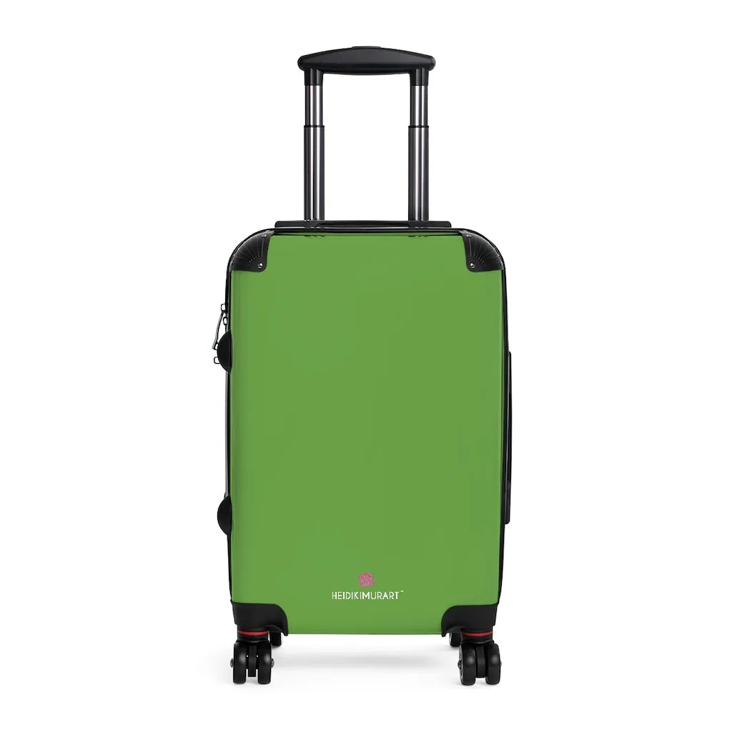 Green Solid Color Suitcases, Modern Simple Minimalist Designer Suitcase Luggage (Small, Medium, Large)